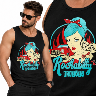 TANK TOP HORROR ROCKABILLY PIN UP GIRL